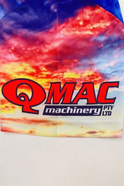 Custom Short Sleeve Polo Shirt Fashion Design Chest Pocket Whole Print Australian Agricultural Sublimation Sublimation Center Large Mechanical Engineering P1402 detail view-9